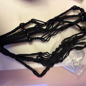 3 for $10 Black Macrame Plant Hanger